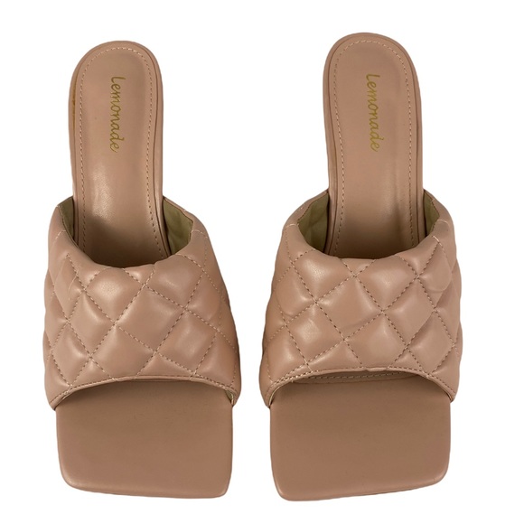 LEMONADE NWOT Tropez Blush Quilted Mule - Picture 2 of 6